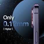 JETech Camera Lens Protector for iPhone 14 Pro 6.1-Inch and iPhone 14 Pro Max 6.7-Inch, Full Coverage 9H Tempered Glass Ring Cover, Matte Metal Plate, Case Friendly, 1-Pack (Deep Purple)