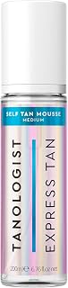 Tanologist Express Self Tan Mousse, Medium - Hydrating Sunless Tanning Foam, Vegan and Cruelty Free - 6.76 Fl Oz