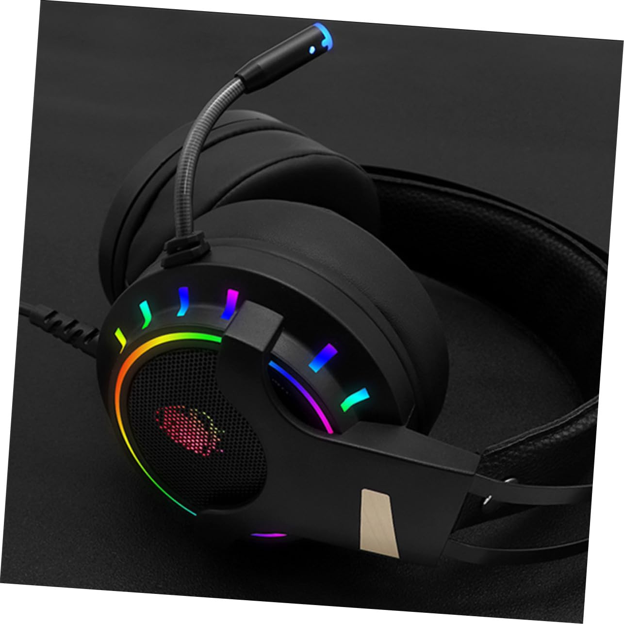 Rgb Cuffie Gaming Comode da Indossare Suono Chiaro, USB 7.1 con Microfono, e Riduzione del Rumore per PC e Giochi