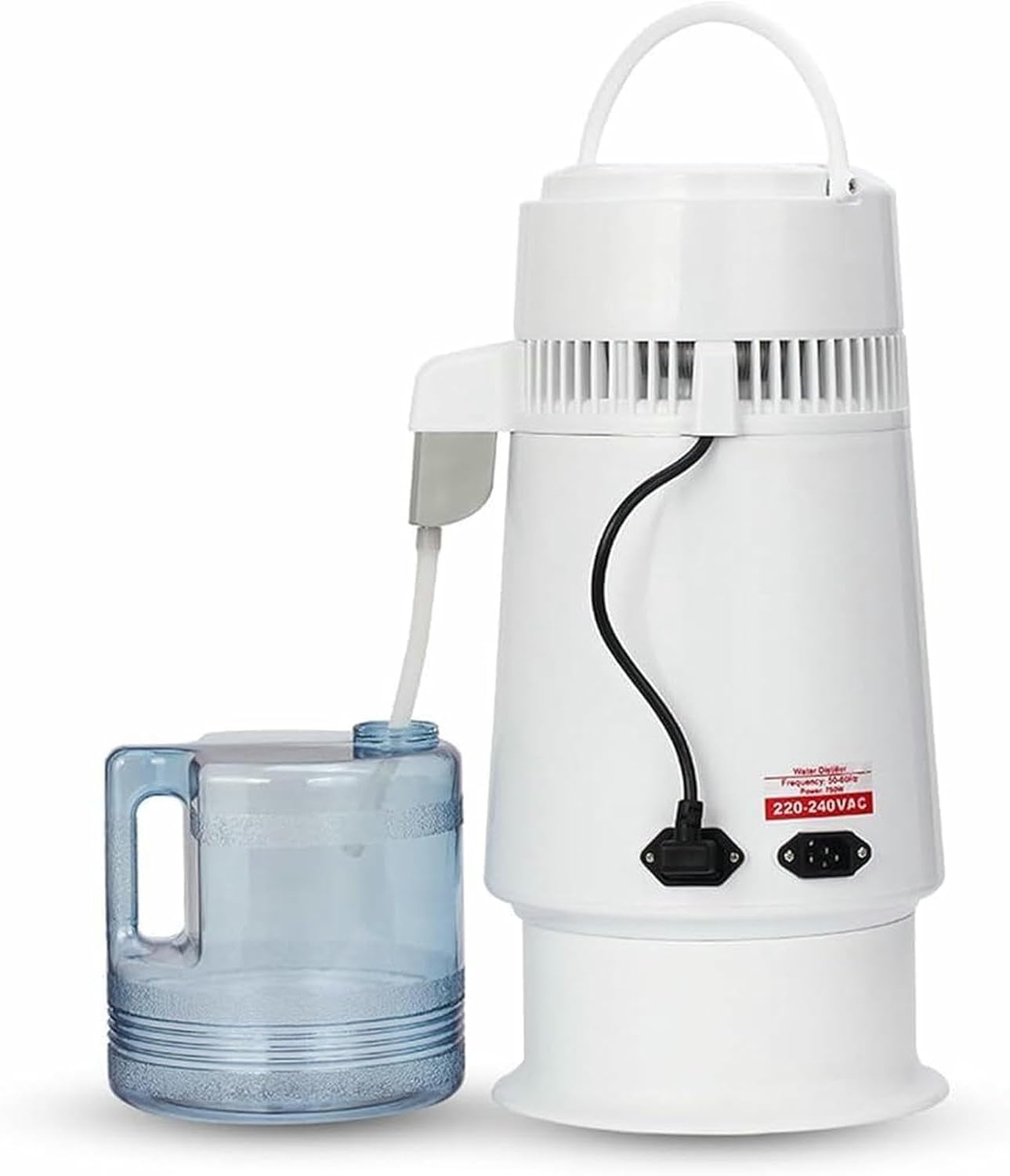 4L Water Distiller, Electric Countertop Alcohol Distiller1L/H Home Pure Water Alcohol Distiller Filter Machine, Stainless Steel Inner, Adjustable Temperature, Overheat Protection