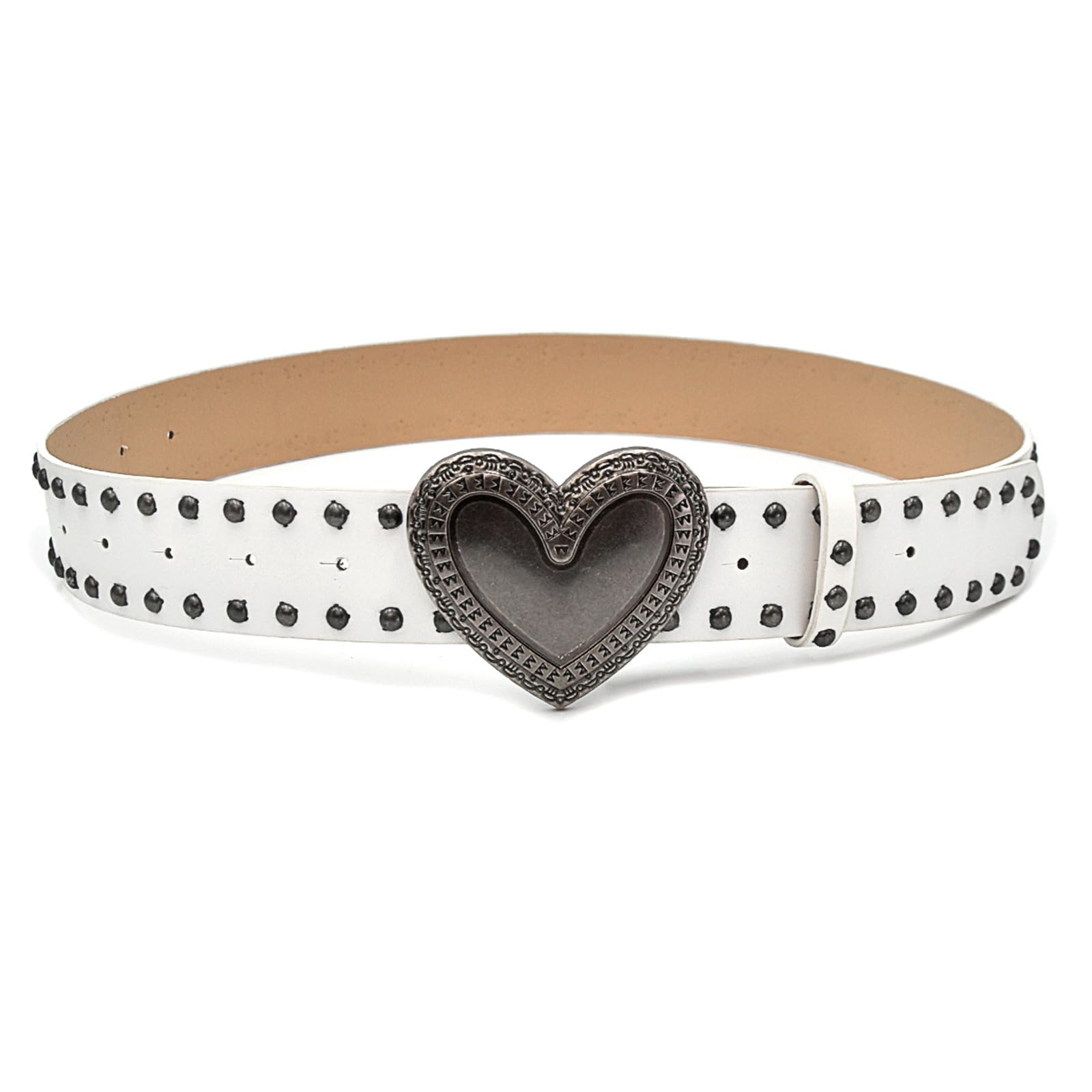 MICFENY Riveted Waist Belt for Women Stylish Wide Punk PU Leather Waistband Waist Sash for Jeans Outfits