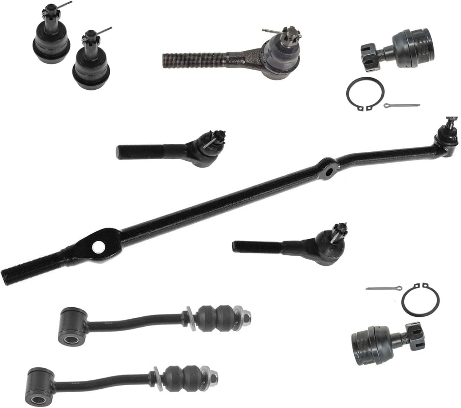 Front Steering & Suspension Kit Ball Joint Sway Bar Stabilizer Link Tie Rod Compatible with 1991-2001 Jeep Cherokee 1991-1992 Comanche
