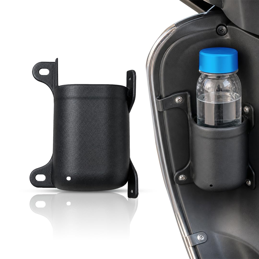 MIKANIX Front Storage Glove Box Bottle Holder | Heavy-Duty Handlebar Side Pocket Cup Holder for Water Bottles, Mobile Phone, Soft Drink Holder Universal for All Scooty-image-5