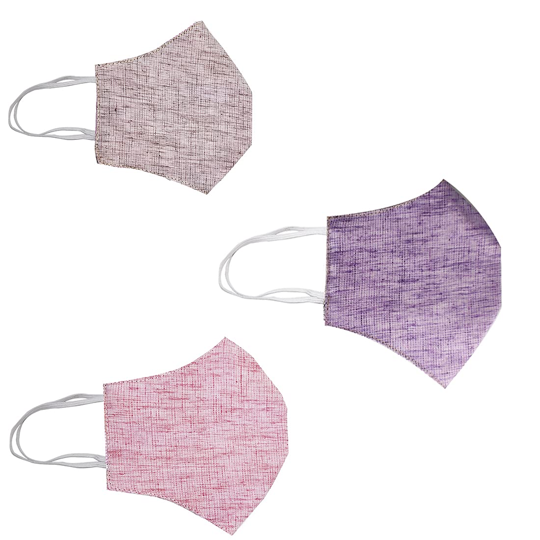 Pure Cotton Face Mask Pack Of 3 Pcs Skin Friendly Washable Fabric, Breathable, Reusable & Light Weight For Men's & Women's