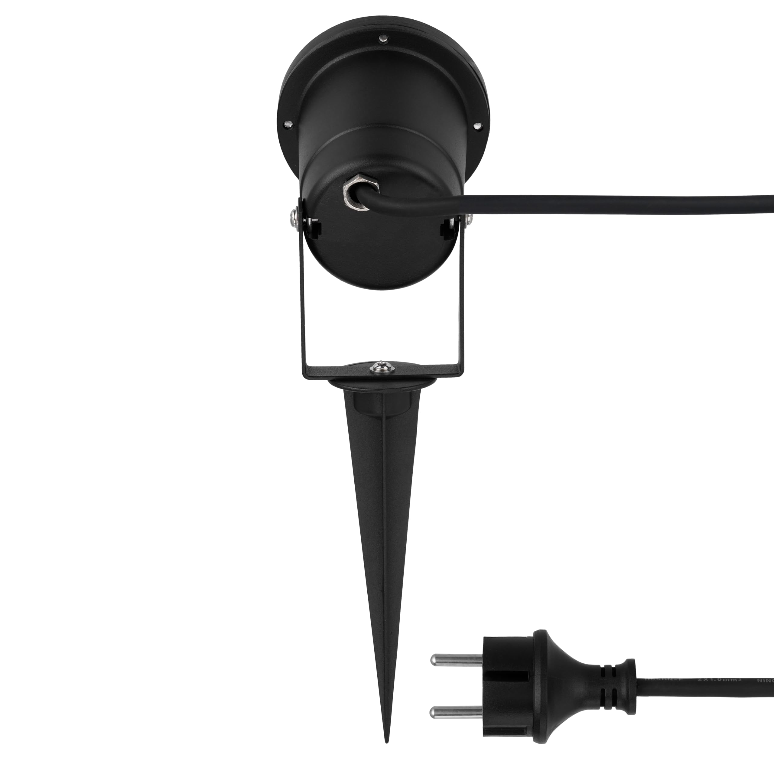 REV Juego de iluminación de jardín (12 luces orientables para senderos, carcasa de aluminio IP65, 230 lm, 3 W, cable de 1,5 m, altura de 32 cm, color negro)