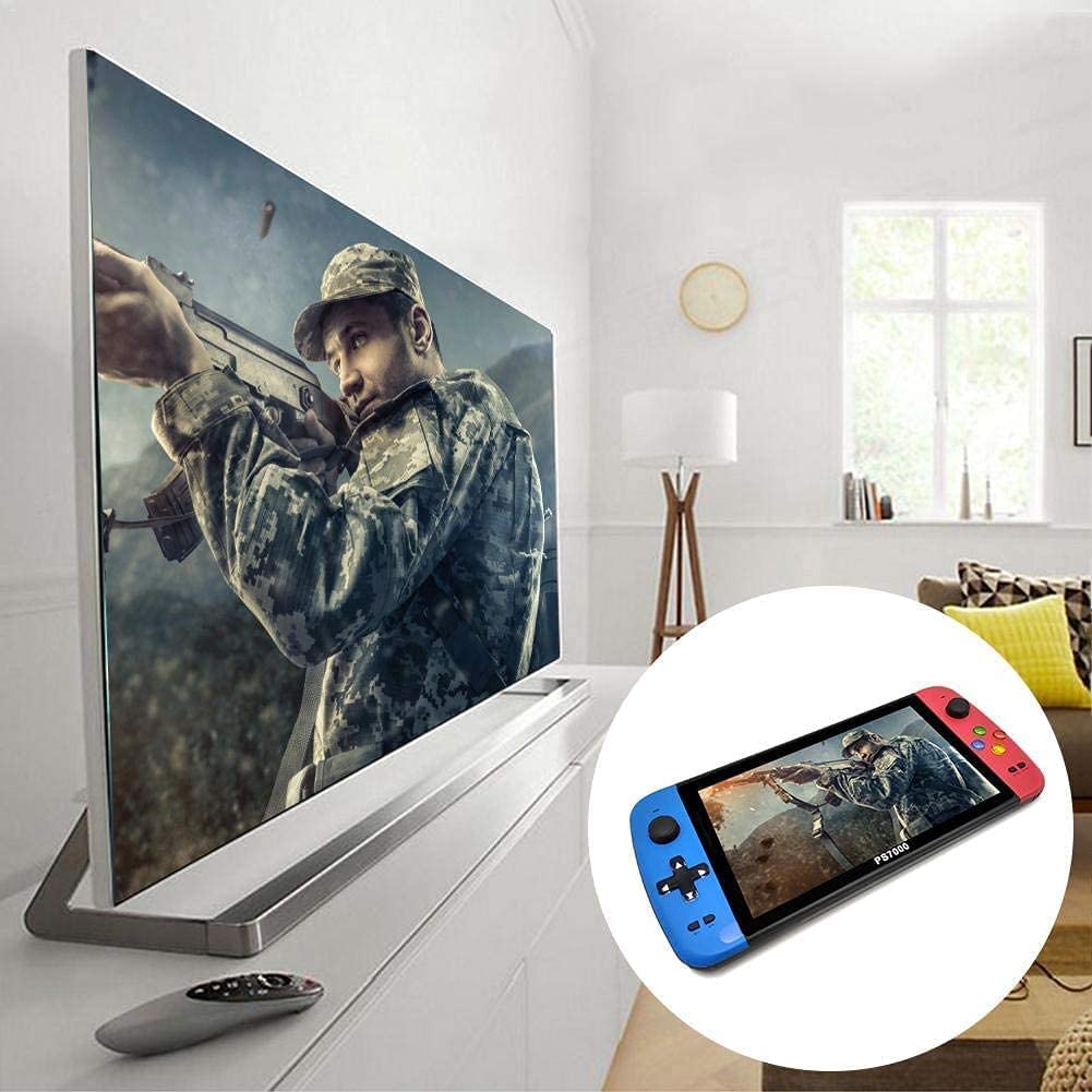 CHROX Console di Gioco Portatile, Console per Videogiochi retrò da 7,0 Pollici Gioco 3000 Integrato, Supporta Uscita Video HDMI Ad Alta Definizione, 4000 mAh, per Bambini Regalo di Natale