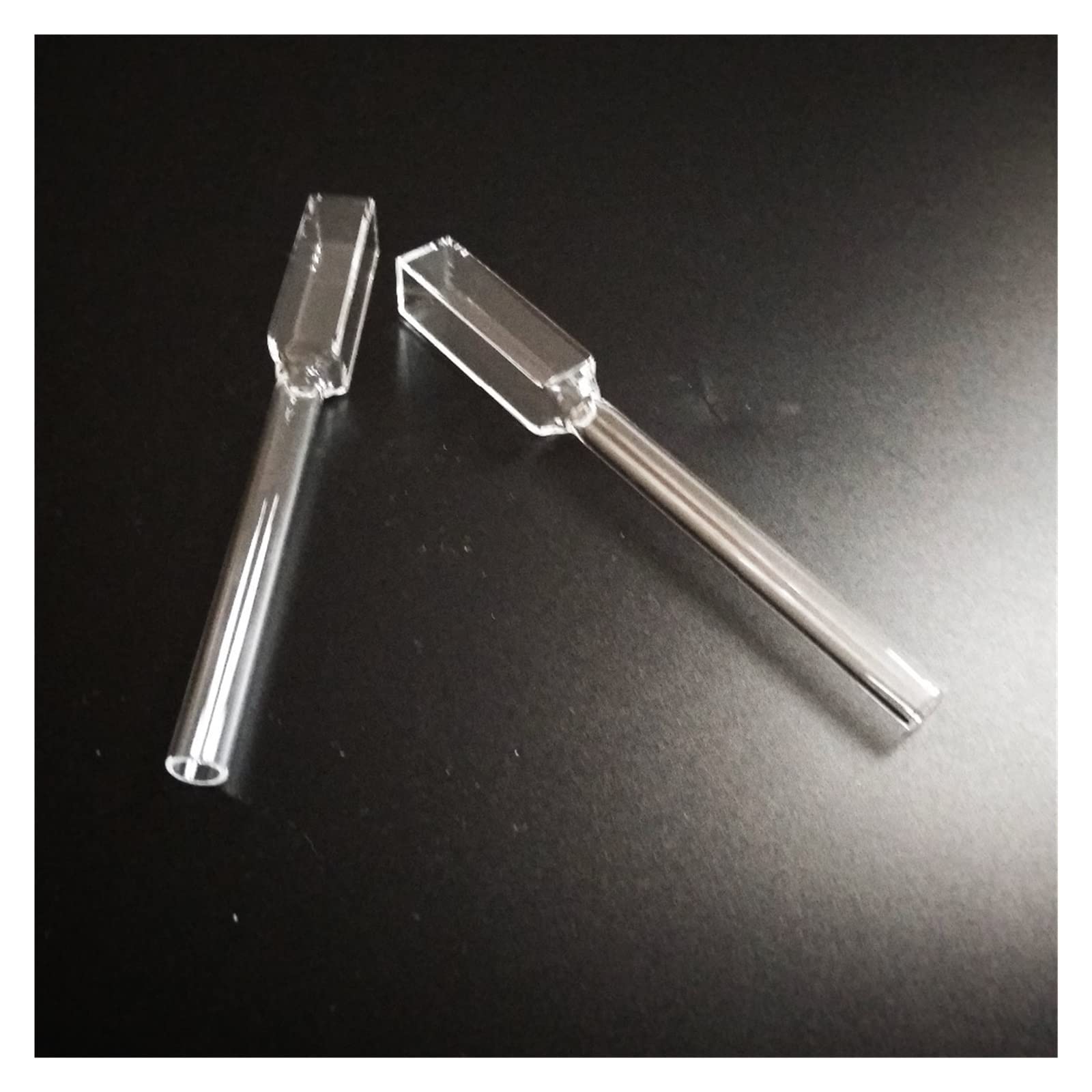 MENGKE Cubeta De Celda De Cuarzo De Fluorómetro Transparente De Cuatro Lados De 3,5 Ml Con Tubo De Sellado
