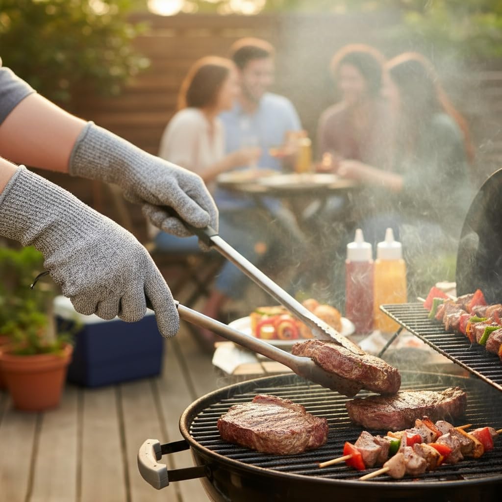 Qugzegx Cut Resistant Gloves Food Grade Level 5 Meat Cutting Glove for Chefs & Butchers — Perfect Mandoline Glove or Oyster Shucking Gloves or BBQ Gloves with Superior Comfort & Dexterity - Image 4