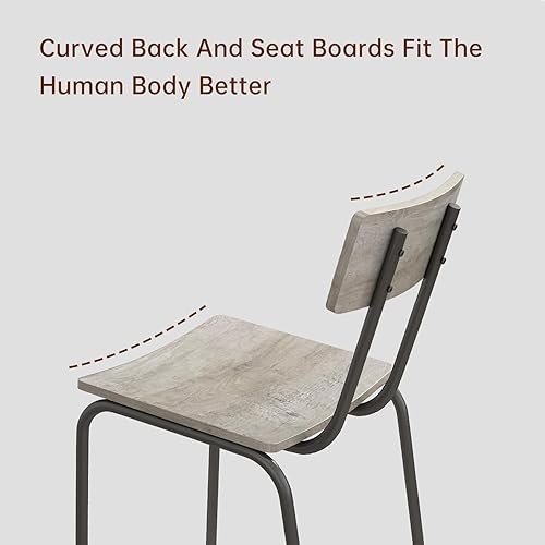 Miniatura 5 de Juego de mesa de bar y 2 sillas, 3 piezas para espacios pequeños, mesa de comedor rectangular para 2 mesas de bar de altura de mostrador con 2