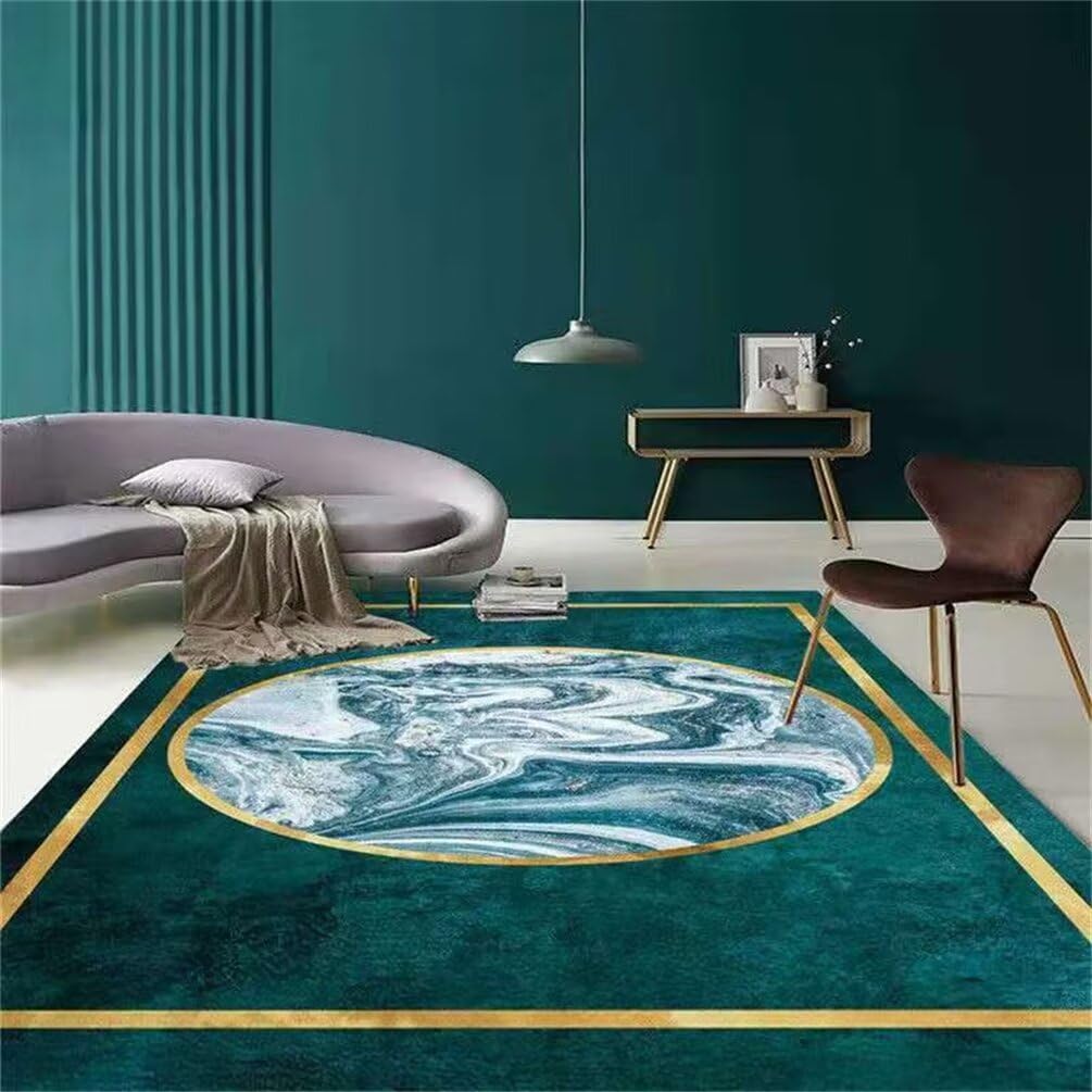 Tapis chambre ado fille vert 80x150cm et tapis de couloir