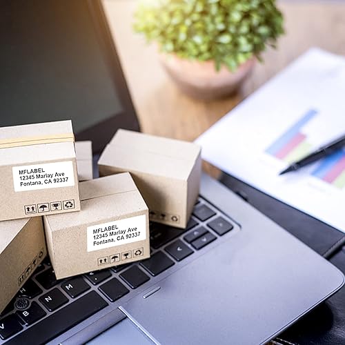 Miniatura 49 de MFLABEL 2x4 Shipping Labels - 25 Sheets (250 Labels) for Laser & Inkjet Printers, 10-UP FBA Address Stickers, Matte White Self-Adhesive Mailing