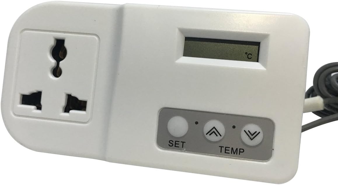 Ealrybird Savings Plug in Thermostat Electric Digital Temperature Controller Reptile Greenhouse Heater