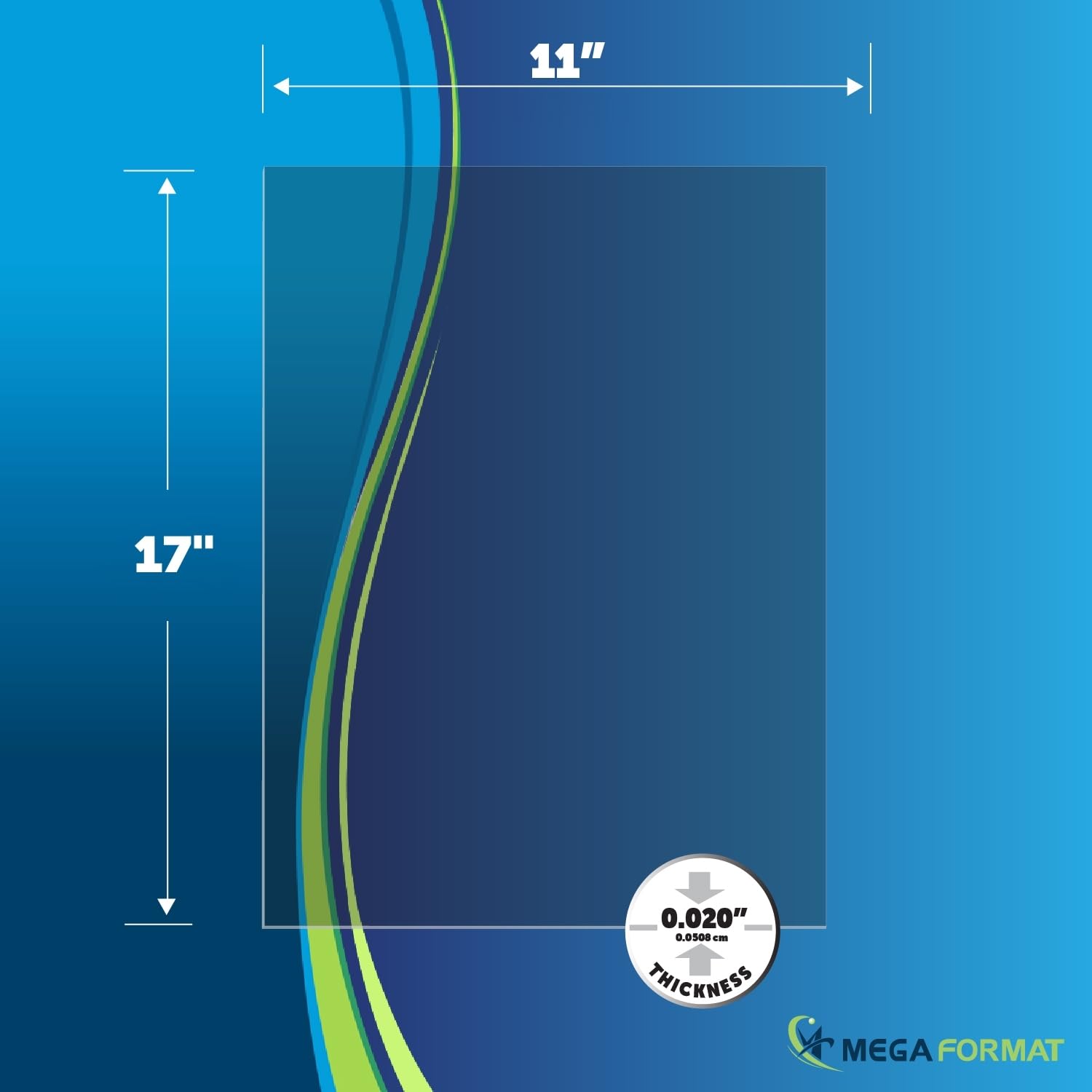 Clear Plastic Sheet - Clear Plexiglass Sheet, Thin Acrylic Panel, Flexible Plastic Sheet, Picture Frame Glass Replacement, Acrylic Sheets, Thin plexiglass Sheet -11" x 17" - 0.02 Thick (5 Pack)