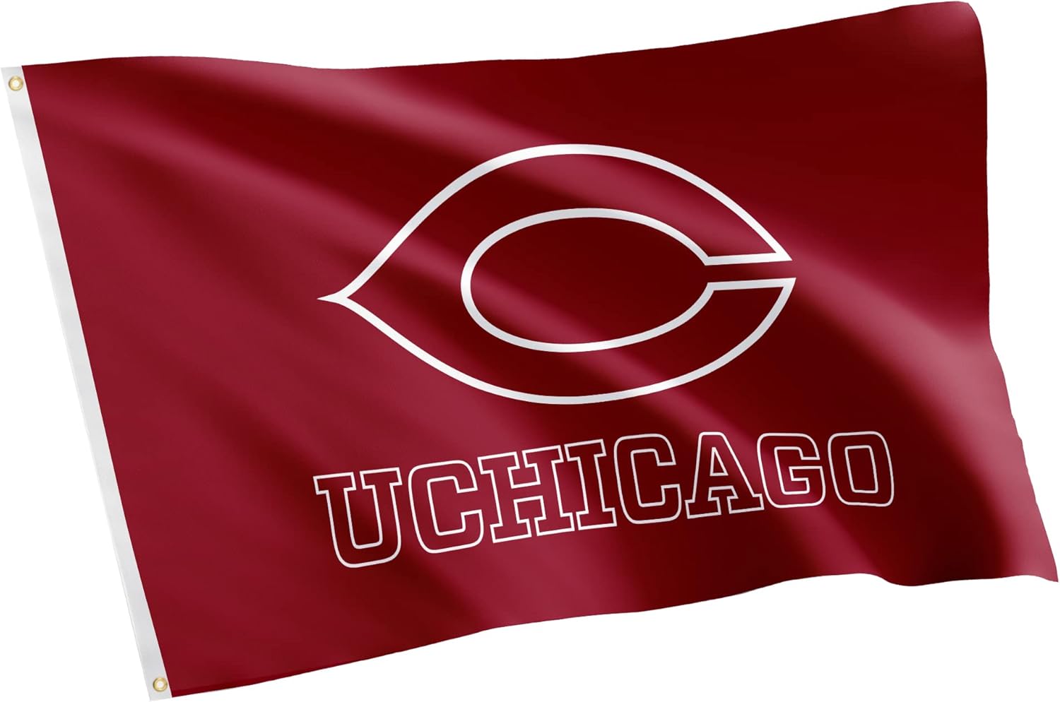 Desert Cactus The University of Chicago TUC Flag - 3 x 5 Feet Maroons Banner, Indoor/Outdoor Durable Fabric, 100% Polyester Design (Style 1)
