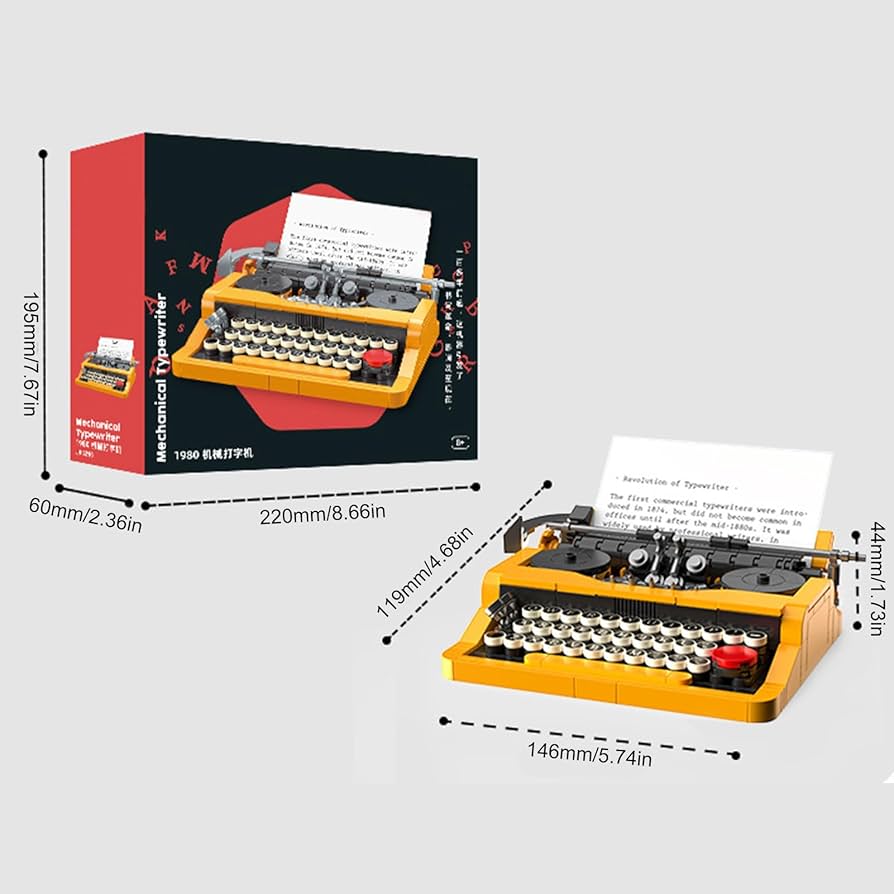 Amazon.co.jp: タイプライターおもちゃブロック、ヴィンテージ