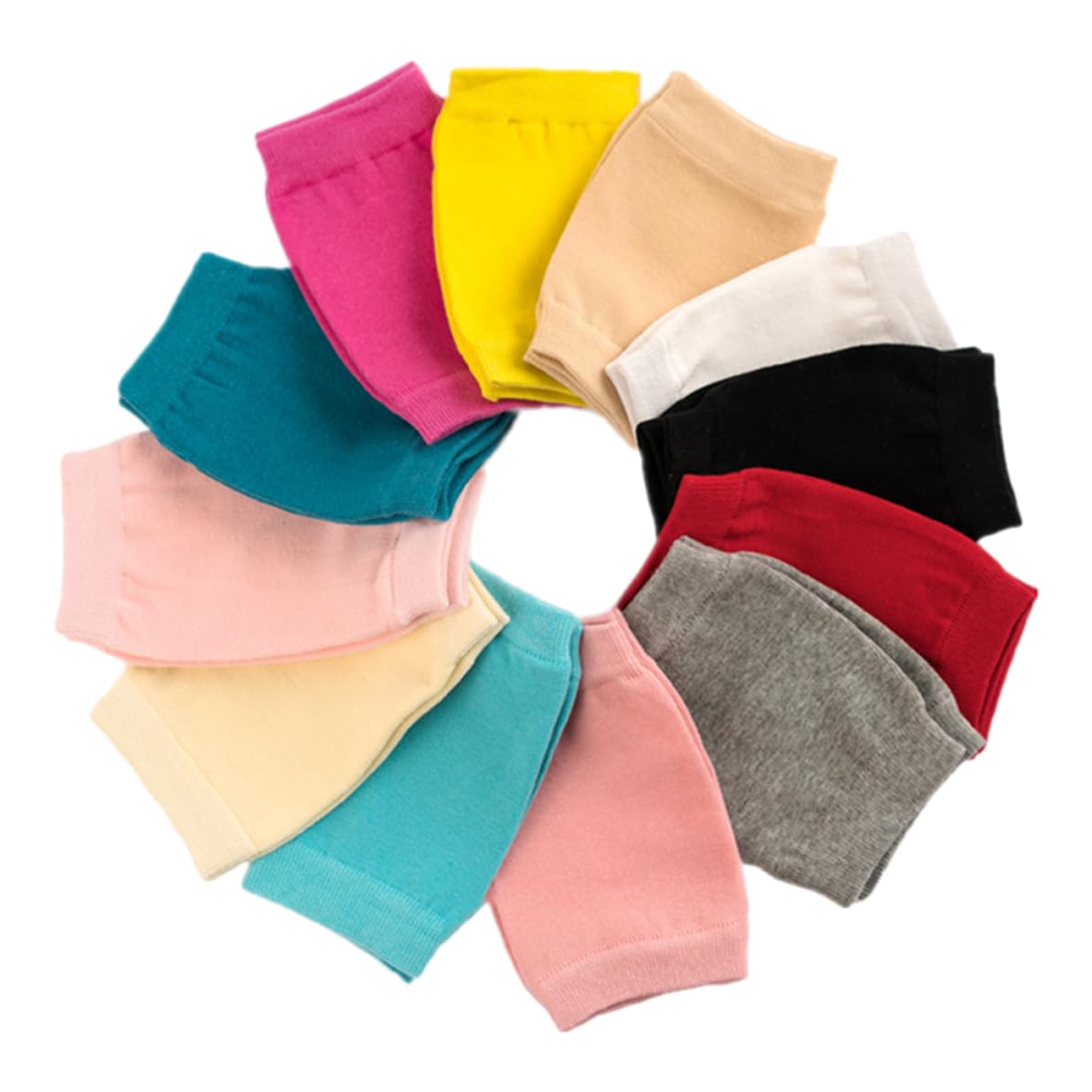 Ciieeo 6 Pair 12pcs Cotton Knee Pads for Elastic and Breathable Knee Protectors Soft Thin Kneelets for Sports and Summer Activities Comfortable Crawling and Running Random Color