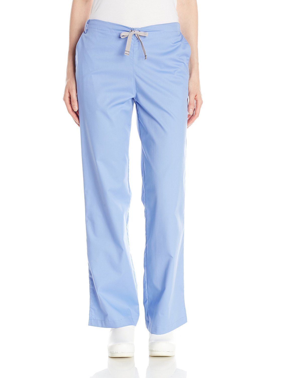 WonderWink Women's Wonderwork Flare Leg Scrub Pant, Ceil Blue, Medium