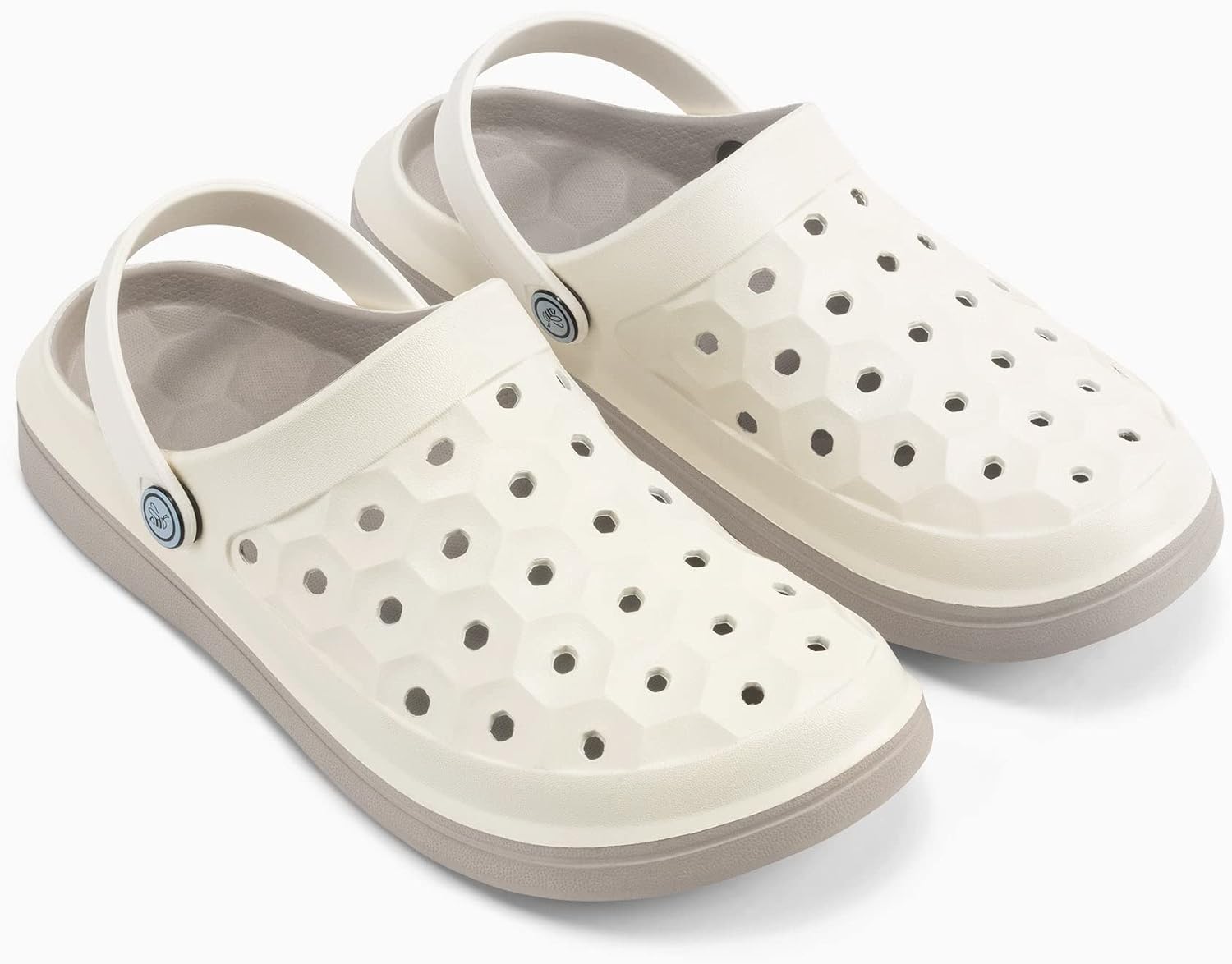 Joybees UAVCG.BTU.0600 Adults Varsity Clog Two-Tone Bone/Taupe W6
