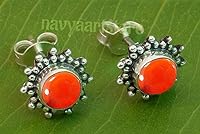 Vista 1 de Gemstone Stud Earring Stud Earrings- Handmade 925 Sterling Silver Stud Earring for Womens and Girl Chritmas Gifts