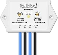 Vista 1 de Briidea Módulo de Parpadeo Intermitente de 10 Amperios DC 4.5-30V Adecuado para Varias Lámparas de Advertencia, Impermeable