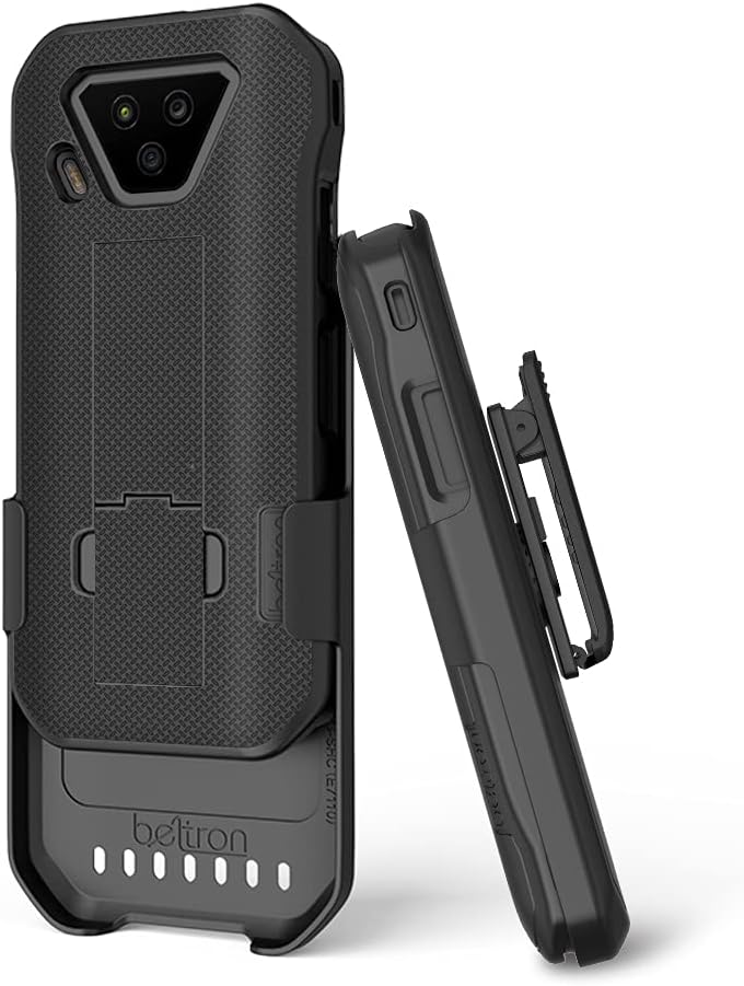 BELTRON DuraForce Ultra 5G UW Case with Clip, Heavy Duty Case with Swivel Belt Clip for Kyocera DuraForce Ultra 5G E7110 (Verizon) Features: Secure Fit & Built-in Kickstand (Black)