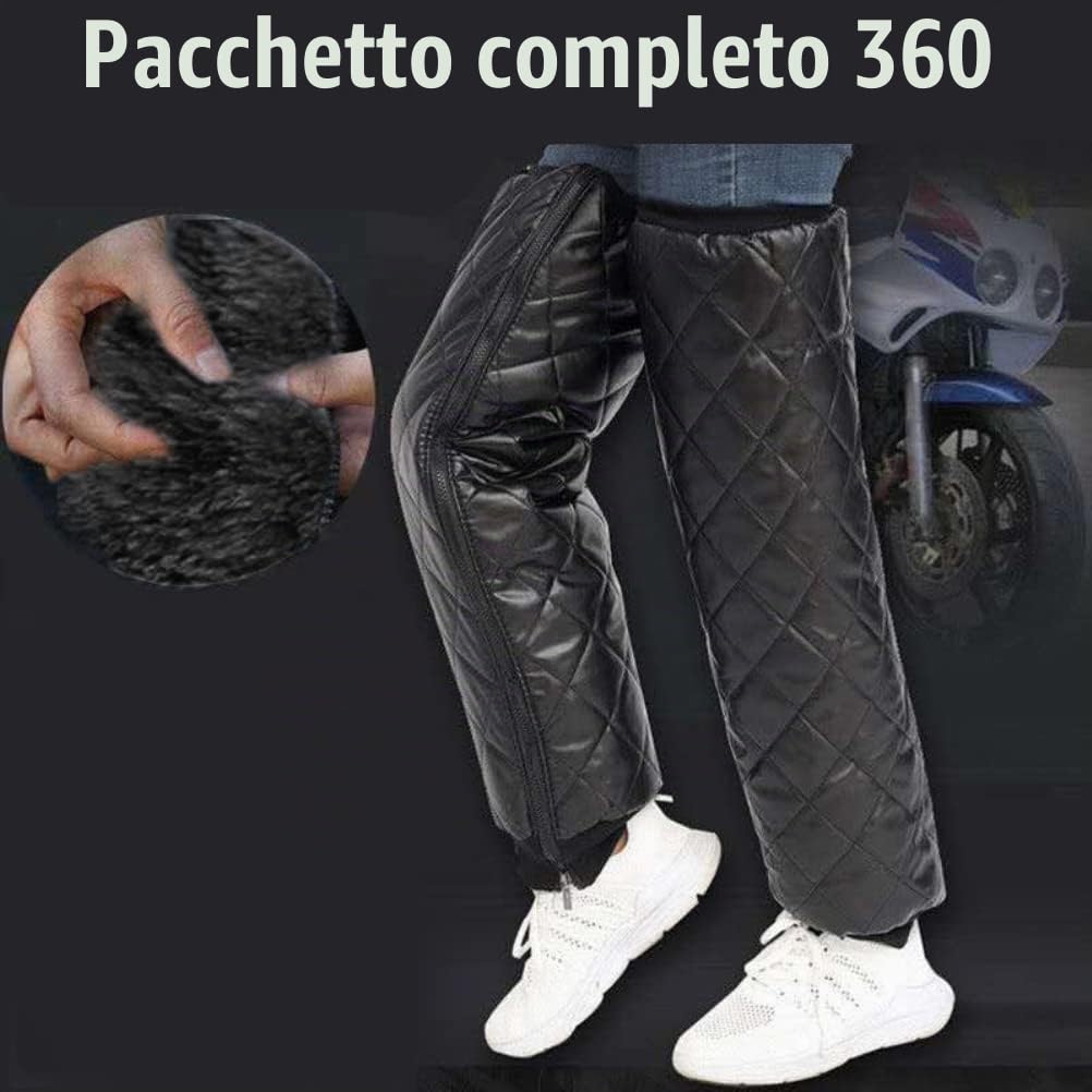 Copri Ginocchiere Calde per Moto, KIMISS Scaldamuscoli Antivento Invernale Coprigambe Protettive Impermeabili Coprigambe Invernali Calde (2)