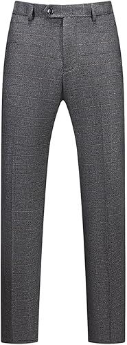 Miniatura 7 de Trajes de 3 piezas para hombre, traje de tweed ajustado a cuadros, trajes ajustados para hombres, traje de un botón, conjunto de esmoquin