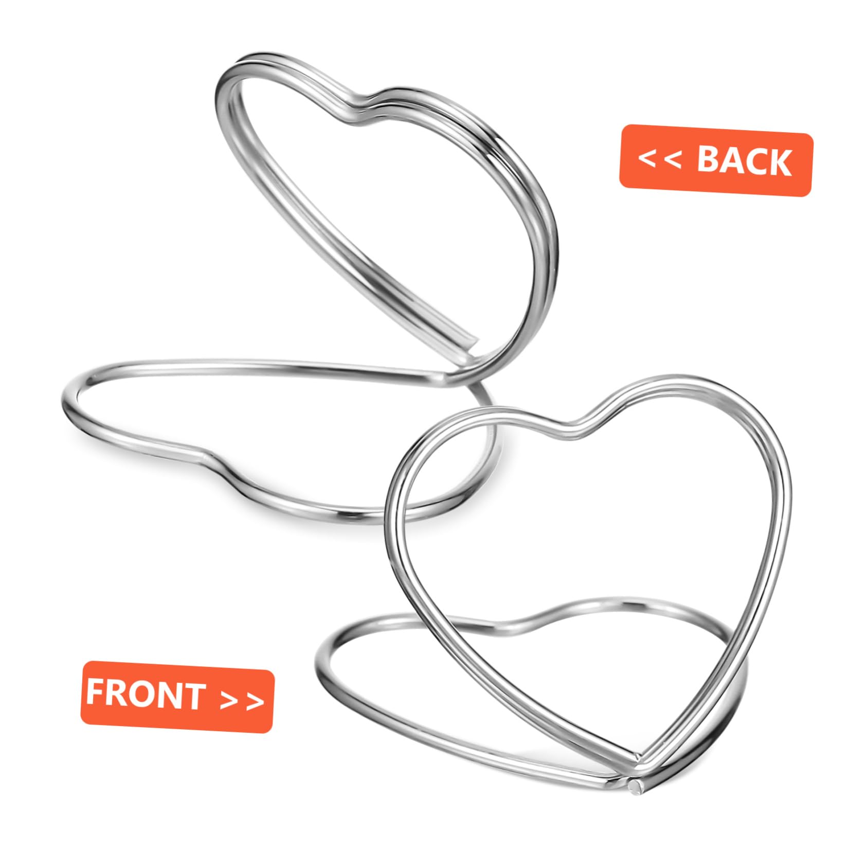 48piezas Soporte de Número de Mesa Porta Tarjetas de Escritorio Forma de Corazón Clips para Fotos Porta Notas para Eventos para Fiestas Bodas y Reuniones Familiares