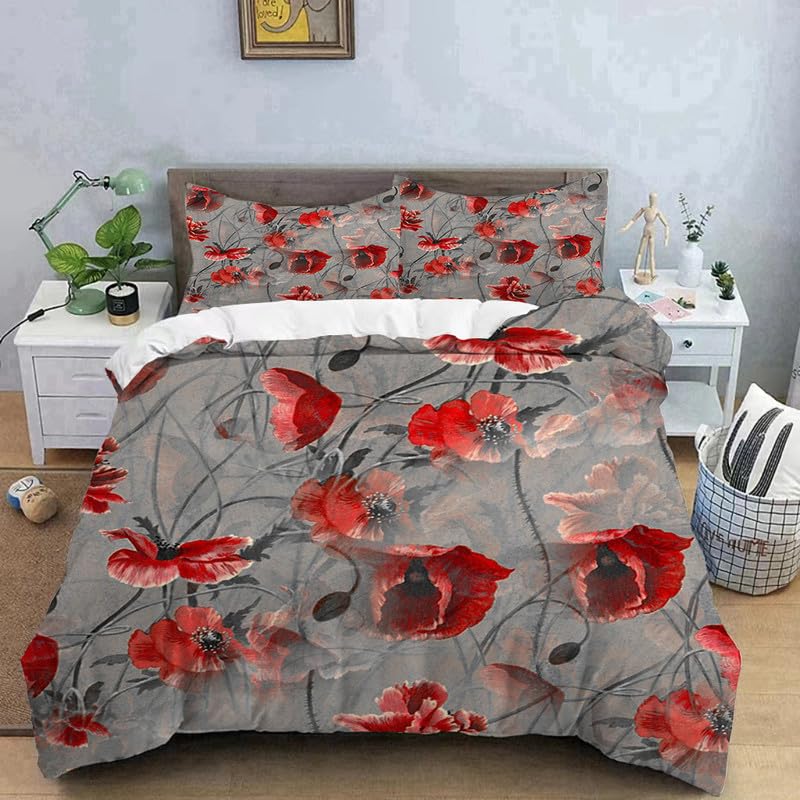 Parure de lit enfant 90x190 fleurie pour transformer la chambre grise