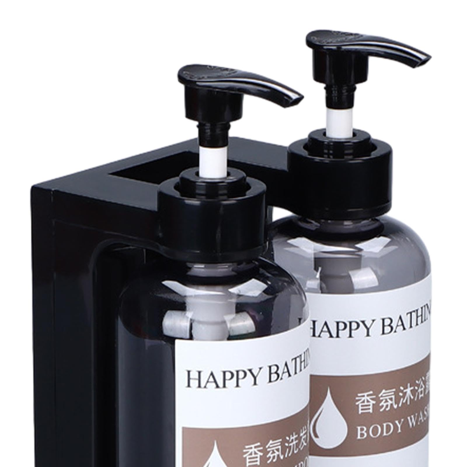 Set di 3 dispenser di sapone liquido per le mani, dispenser di sapone per le mani, per bagno, casa colonica, WC, grigio, 2 scomparti, grigio