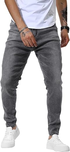 Men's Jeans Slim Fit Skinny Stretch Denim