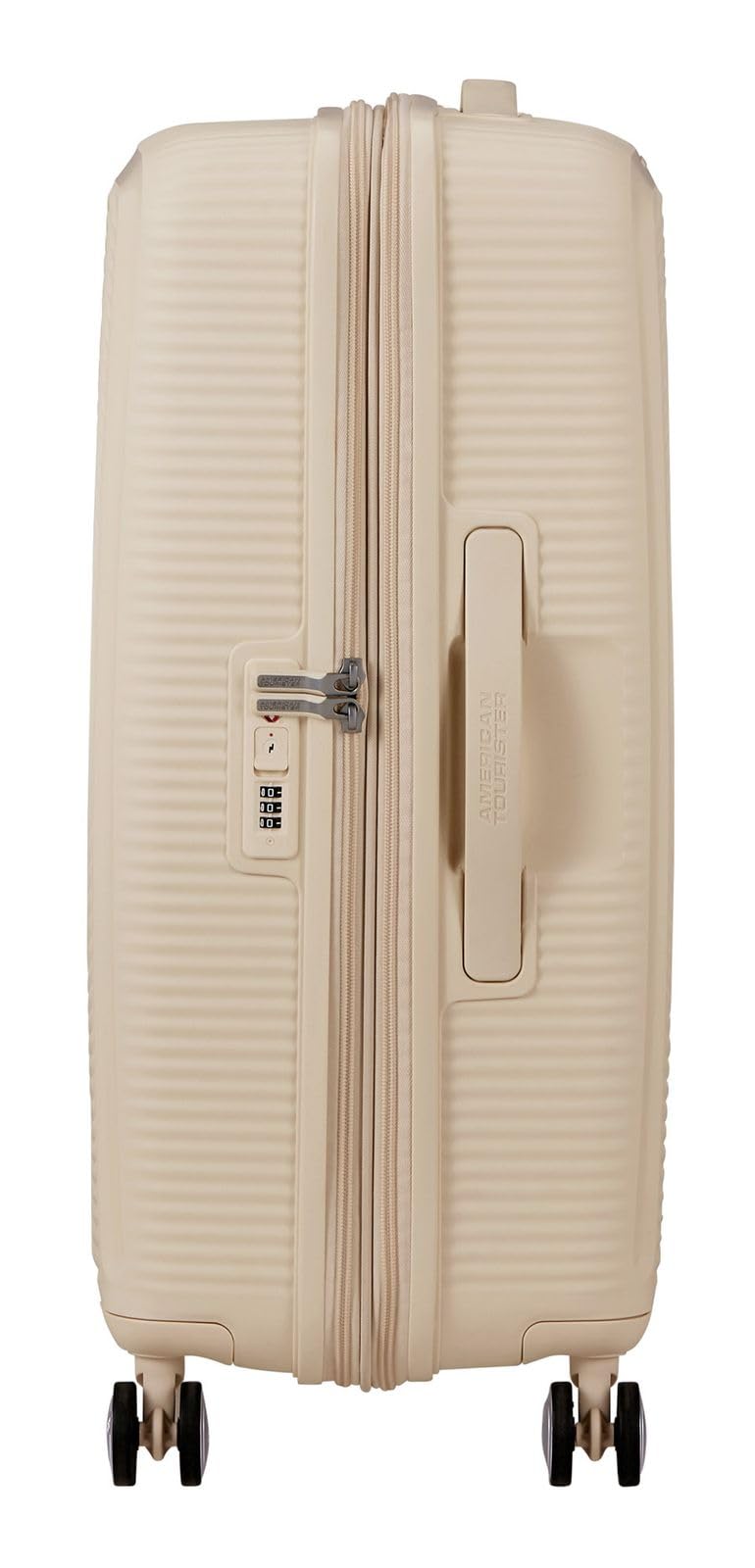 American Tourister carrello Soundbox Spinner 67/24 TSA EXP Trolley Coconut Sand avorio