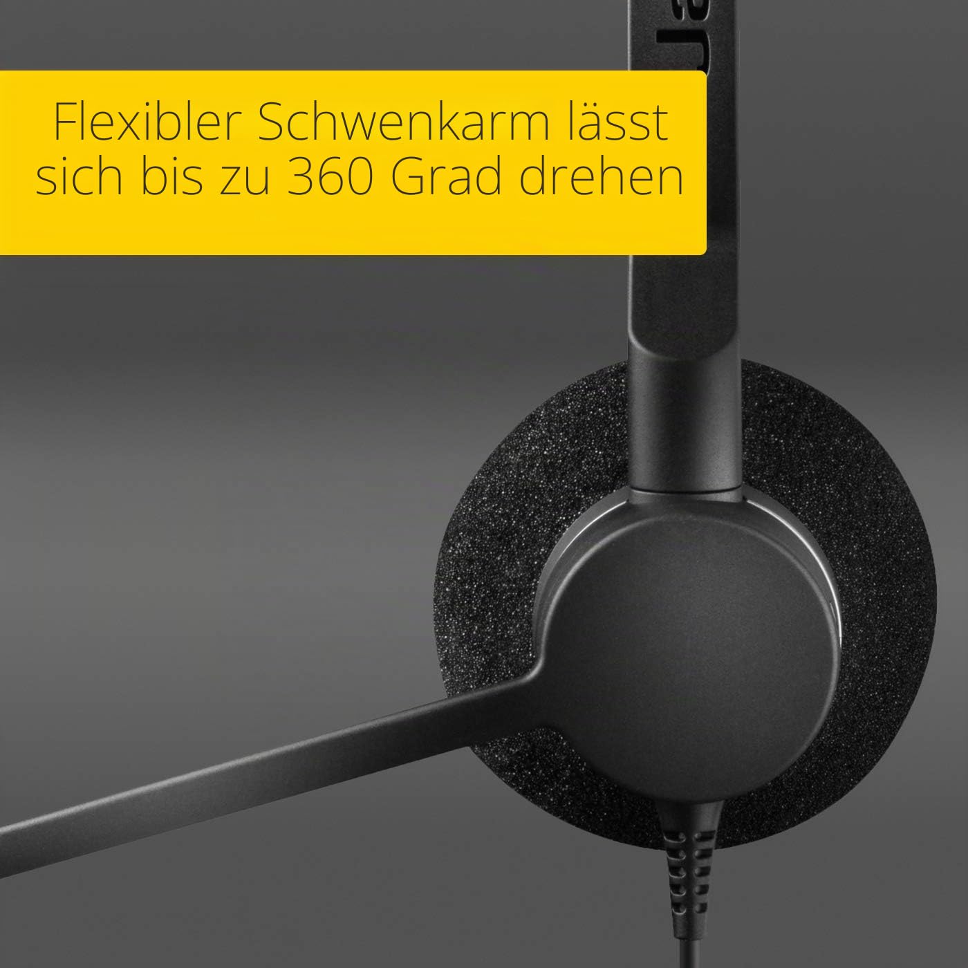 Jabra Biz 2300 USB-A MS On-Ear Stereo Headset - Skype for Business zertifizierte Kabel-Kopfhörer mit Geräuschunterdrückung und Bedieneinheit für Softphones und Tischtelefone, Schwarz