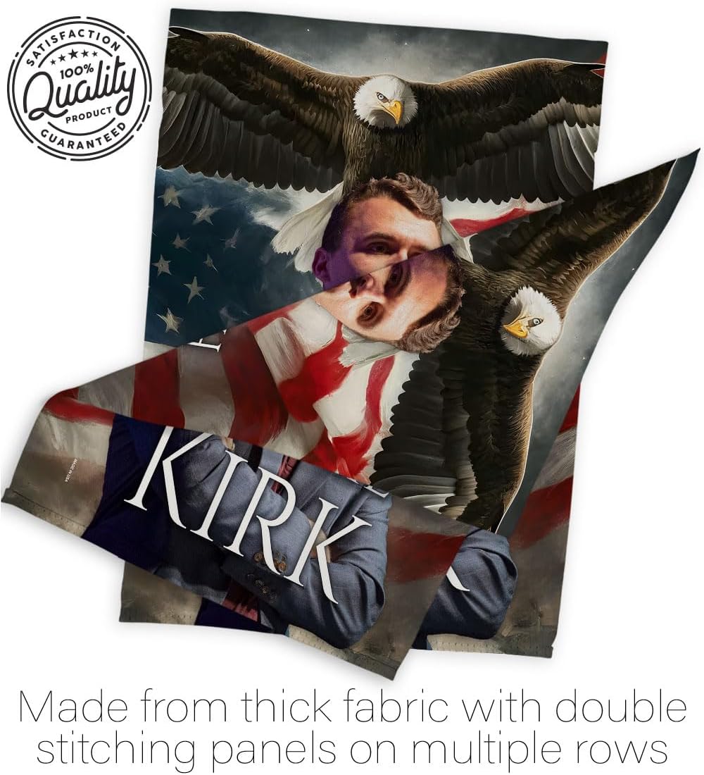 Stand with Charlie Kirk Vintage American Flags for Outside House Wall Decor We The People Sign Freedom Support Trump Patriotism Canvas Poster Quote Memorial Decorations Garden Remembrance Gifts