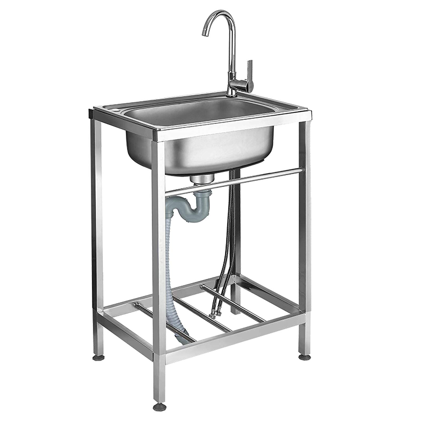 Amazon.co.jp: 強化スタンド付きシンプルシンク家庭用洗面台ステンレス