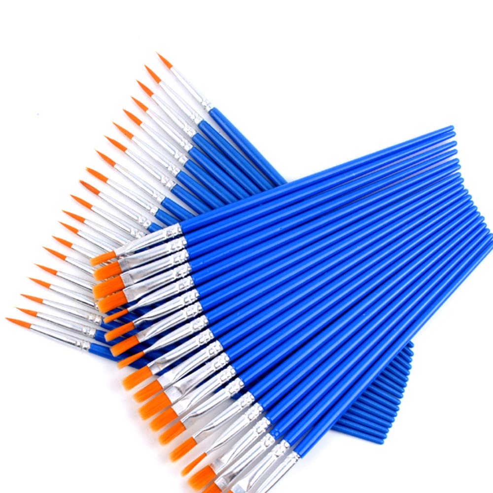 AMACOAM 40 Piezas Pinceles Acuarela Profesional Pinceles Acuarela Niños Pinceles de Artistas Pinceles Pintura Acrilica para Pintura Acrílica de Acuarela al Oleo Pintura Facial para Principiantes
