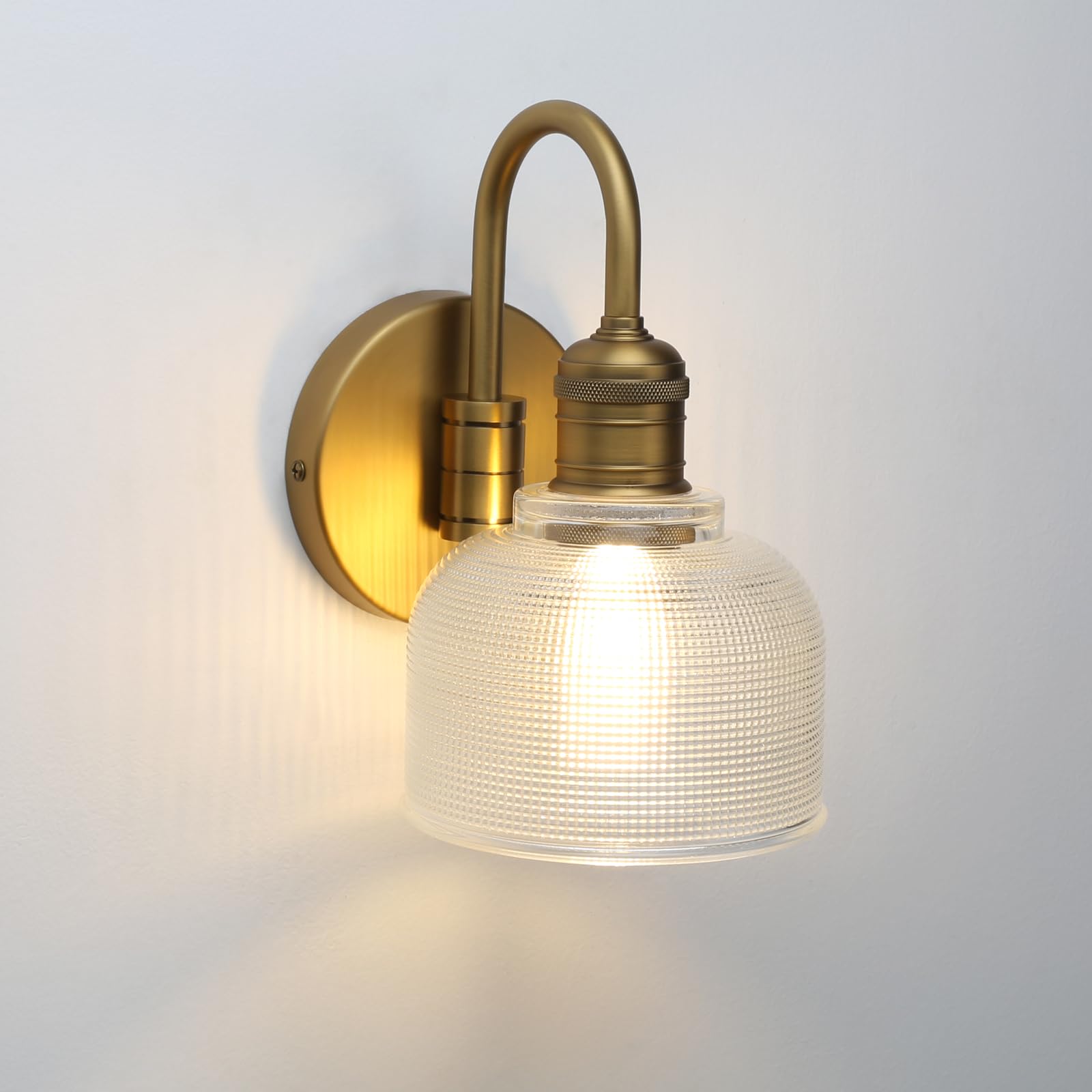 Yosoan Vintage Textured Glass Sconce Wall Light Fitting - Image 3