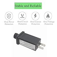 Vista 3 de Transformador LED de 24V Controlador LED Fuente de Alimentación Clase 2, Transformador de Bajo Voltaje Impermeable IP44 Enchufe de EE. UU. para Luz