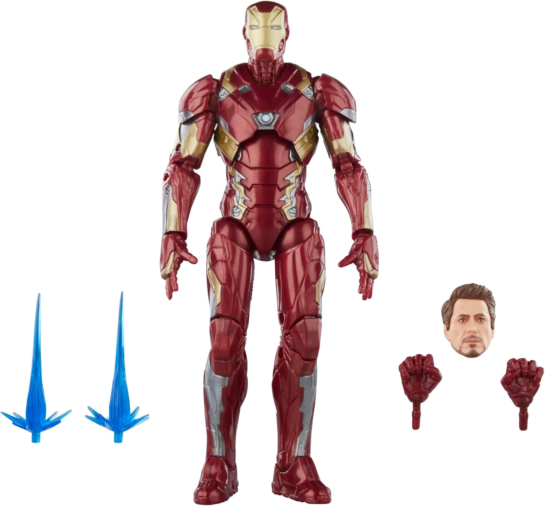 Marvel Hasbro Legends Series Iron Man Mark 46, Captain America Civil