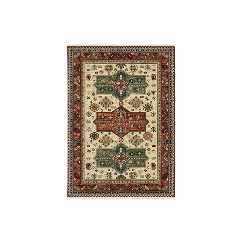 Tapis grande taille salon 180x230cm vert et tapis table basse
