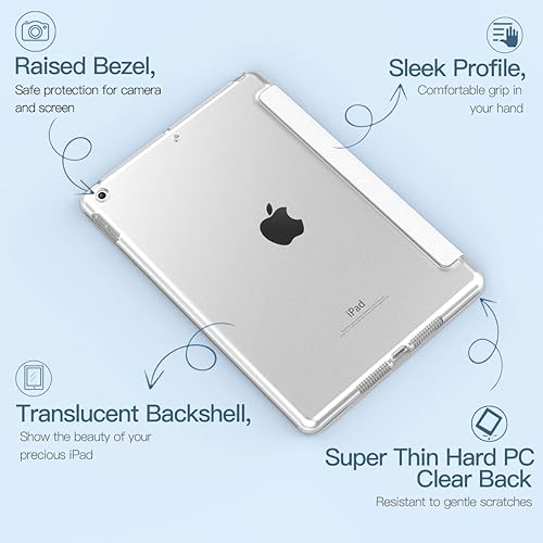 Miniatura 5 de TiMOVO Funda para iPad 10.2 de 9 generación 2021, iPad de 8 generación 2020, iPad de 7 generación 2019, delgada, translúcida, dura, con soporte,