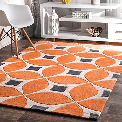 Buy Kismat Carpet Handmade Woolen Carpets Modern Contemporary Rugs