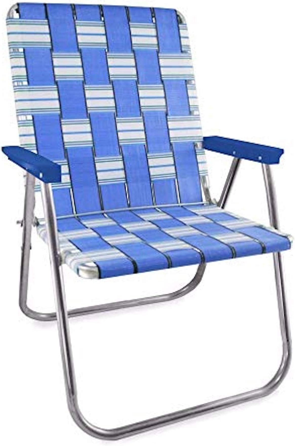 Lawn Chair USA Folding Aluminum Outdoor Patio Lawn Chair | Heavy-Duty Webbed Chairs for Camping, Sports, Beach, Yard & Tailgating | Lightweight Portable | Magnum - Surfside