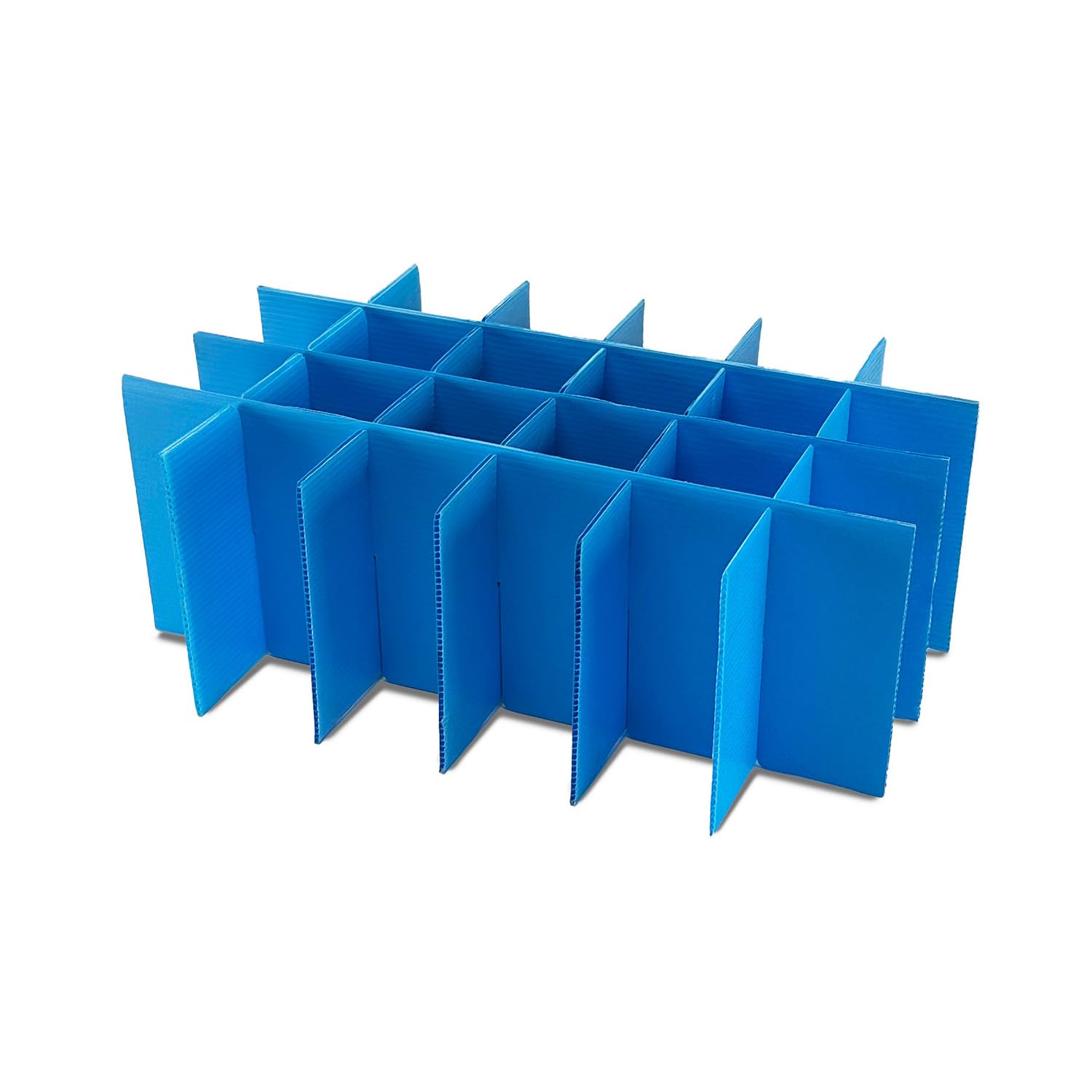 Caterbox Blue Box Internal Divider Sets - 24 Cells |Box Internal Divider Sets With 24 Cells For Abc Equipment And Party Hire Totes Correx Boxes | Divider Size: L495xw340xh200mm