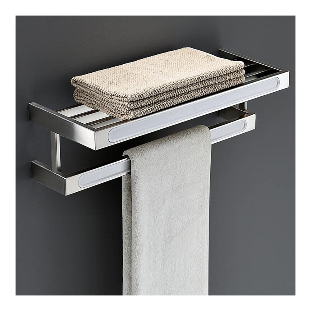 Porte-serviettes de salle de bain en acier inoxydable 304 et support fixe PC