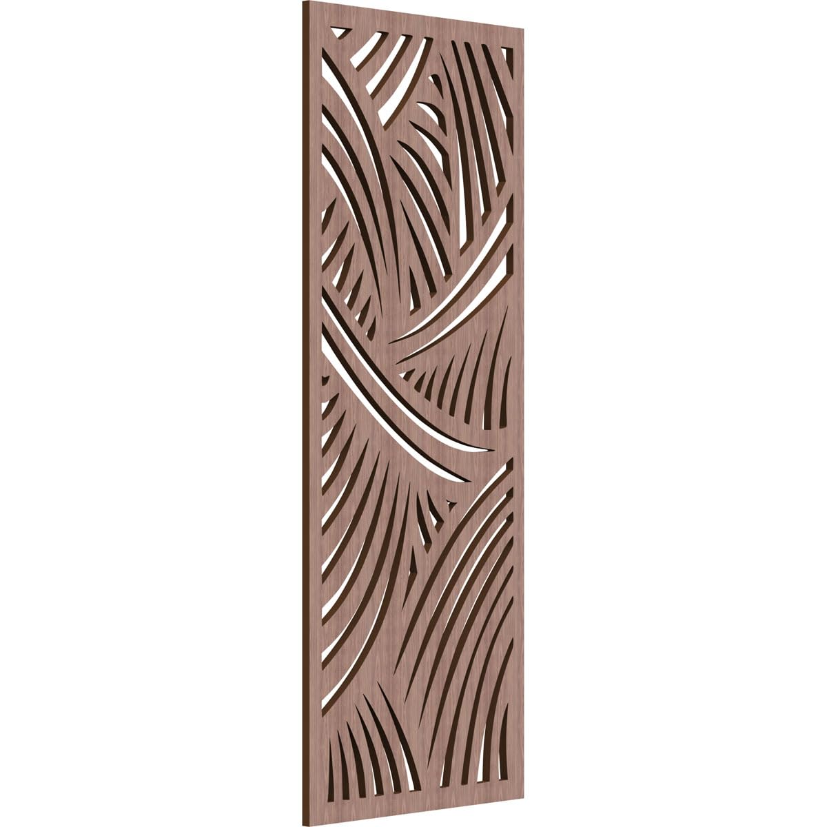 15 3/8"W x 39 3/8"H x 3/8"T Chester Decorative Fretwork Wood Wall Panels, Walnut