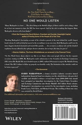No One Would Listen: An All-Inclusive Reference: A True Financial Thriller