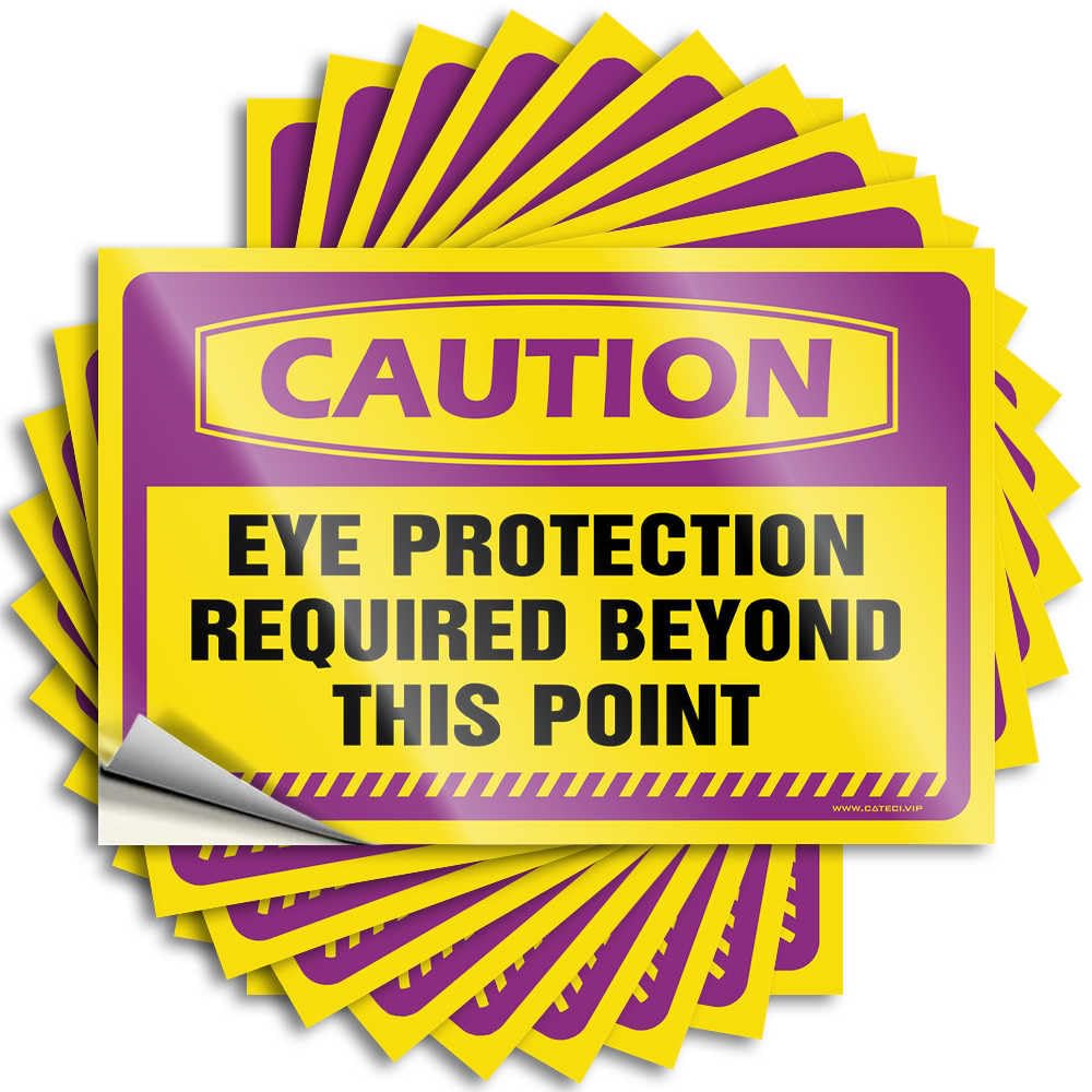 Winter Tattoos Aesthetic Decals, Boys Bedroom Decor Cute Pattern Design for Standing Notebook | Door Removable Vinyl Caution Eye Protection Required Beyond This Point(8X12CM)