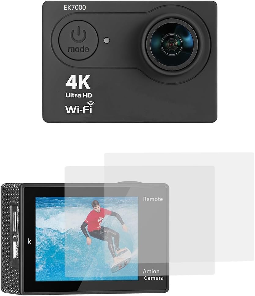 Taisioner 9H Screen Protector Film 2pcs Protective Foils for AKASO EK7000 4K Action Camera