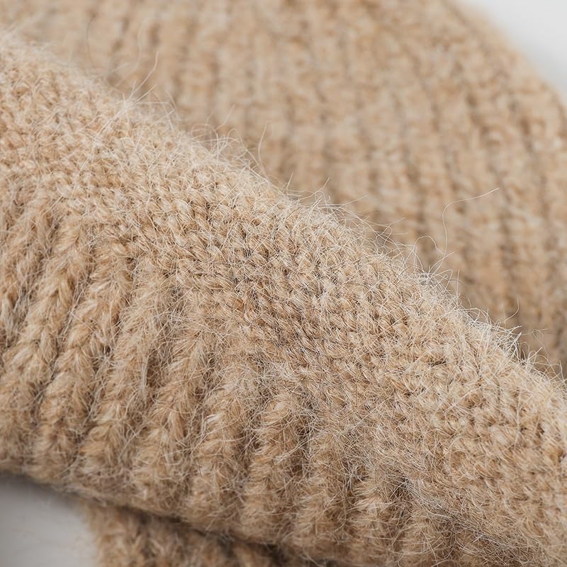 Women's Outdoor Ear Protection Warm Plain Weave Hat Wool Knitted Yarn Hats